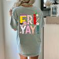 Fri-Yay Happy Friday Lovers Teacher Weekend Women Women's Comfort Colors T-Shirt Back Print Bay Fri-Yay Happy Friday Lovers Teacher Weekend Women Women's Comfort Colors T-Shirt Back Print Bay