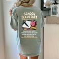 Front Office Teacher Admin Meaning School Secretary Women's Comfort Colors T-Shirt Back Print Bay Front Office Teacher Admin Meaning School Secretary Women's Comfort Colors T-Shirt Back Print Bay