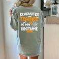 Fun Halloween Sayings Quotes Exhausted Teacher Is My Costume -Adults Short Sleeve Halloween Teacher T-Shirt Small Women's Comfort Colors T-Shirt Back Print Bay Fun Halloween Sayings Quotes Exhausted Teacher Is My Costume -Adults Short Sleeve Halloween Teacher T-Shirt Small Women's Comfort Colors T-Shirt Back Print Bay