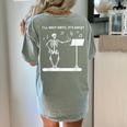 Funny Skeleton Music Teacher I'Ll Wait Until It's Quiet Women's Comfort Colors T-Shirt Back Print Bay
