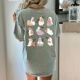 Ghost Book Reading Halloween Books Lover Teacher Kids Women's Comfort Colors T-Shirt Back Print Bay