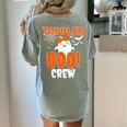 Girl Toddler Boo Crew Daycare Teacher Halloween Party Women's Comfort Colors T-Shirt Back Print Bay