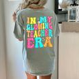In My Glowing Teacher Era Groovy Colorful Bright Women's Comfort Colors T-Shirt Back Print Bay
