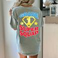 Grade 1 Super Squad Superhero Teacher Team Women's Comfort Colors T-Shirt Back Print Bay Grade 1 Super Squad Superhero Teacher Team Women's Comfort Colors T-Shirt Back Print Bay