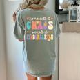 Groovy Some Call It Chaos We Call It Kindergarten Teacher Women's Comfort Colors T-Shirt Back Print Bay