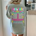 Groovy Day Care Some Days I Rock It Day Care Teacher Life Women's Comfort Colors T-Shirt Back Print Bay