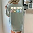 Groovy Teacher Cute Daisy Flower Retro Back To School Women's Comfort Colors T-Shirt Back Print Bay Groovy Teacher Cute Daisy Flower Retro Back To School Women's Comfort Colors T-Shirt Back Print Bay
