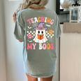 Groovy Teaching My Boos Teacher Ghost Halloween Teacher Women's Comfort Colors T-Shirt Back Print Bay Groovy Teaching My Boos Teacher Ghost Halloween Teacher Women's Comfort Colors T-Shirt Back Print Bay