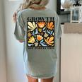 Growth Not Perfection Abstract Florals SPED Teacher Women's Comfort Colors T-Shirt Back Print Bay