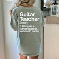 Guitar Teacher Definition Musician Music Men Women Girls Kids Women's Comfort Colors T-Shirt Back Print Bay