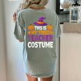 Halloween Costumes For Teachers Tired Teacher Costume Tee Women's Comfort Colors T-Shirt Back Print Bay