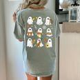 Halloween Ghost Playing Musical Instruments Music Teacher Women's Comfort Colors T-Shirt Back Print Bay Halloween Ghost Playing Musical Instruments Music Teacher Women's Comfort Colors T-Shirt Back Print Bay