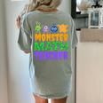 Halloween Monster Math Teacher Men Women Women's Comfort Colors T-Shirt Back Print Bay