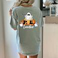 Halloween PE Teacher Ghosts Pumpkins Sports Lover Women's Comfort Colors T-Shirt Back Print Bay Halloween PE Teacher Ghosts Pumpkins Sports Lover Women's Comfort Colors T-Shirt Back Print Bay