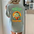 Halloween Teacher Librarian Monster Reading Books Men Women Kids Women's Comfort Colors T-Shirt Back Print Bay Halloween Teacher Librarian Monster Reading Books Men Women Kids Women's Comfort Colors T-Shirt Back Print Bay