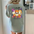 Halloween Teacher Smell a Tiny Human Ghost Spooky Season Women's Comfort Colors T-Shirt Back Print Bay
