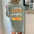 Halloween Teacher I Teach The Cutest Pumpkins In The Patch Women's Comfort Colors T-Shirt Back Print Bay Halloween Teacher I Teach The Cutest Pumpkins In The Patch Women's Comfort Colors T-Shirt Back Print Bay