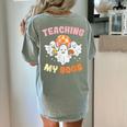 Halloween Teacher Teaching My Boos Costume Teacher Men Women Women's Comfort Colors T-Shirt Back Print Bay