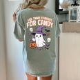 Halloween Teacher Trade Students For Candy Costume Women Women's Comfort Colors T-Shirt Back Print Bay Halloween Teacher Trade Students For Candy Costume Women Women's Comfort Colors T-Shirt Back Print Bay