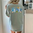 Hanukkah Leopard Plaid Teacher Chanukah Jewish Women Men Women's Comfort Colors T-Shirt Back Print Bay