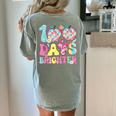 Happy 100th Day Of School 100 Days Brighter Teachers Kids Women's Comfort Colors T-Shirt Back Print Bay Happy 100th Day Of School 100 Days Brighter Teachers Kids Women's Comfort Colors T-Shirt Back Print Bay