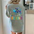 Happy First Day Of School Fish Rainbows Teacher Be Kind Women's Comfort Colors T-Shirt Back Print Bay