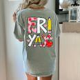 Happy Fri-Yay Teacher Back To School Friday Lovers Women's Comfort Colors T-Shirt Back Print Bay Happy Fri-Yay Teacher Back To School Friday Lovers Women's Comfort Colors T-Shirt Back Print Bay