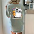 Happy Fri-Yay Teacher Fry Yay Friday Weekend Women's Comfort Colors T-Shirt Back Print Bay