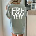 Happy Friyay Teacher Shirt Cute Teacher Fashion Fri-Yay Women's Comfort Colors T-Shirt Back Print Bay