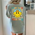 Happy To See Your Face Hippie Smile Back To School Teachers Women's Comfort Colors T-Shirt Back Print Bay