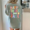 Happy To See Your Face Teacher Retro Back To School Women's Comfort Colors T-Shirt Back Print Bay Happy To See Your Face Teacher Retro Back To School Women's Comfort Colors T-Shirt Back Print Bay