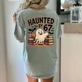 Haunted By 67 Teacher Ghost Pumpkin Halloween Costum Women's Comfort Colors T-Shirt Back Print Bay