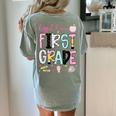 Hello First Grade Teacher Coquette Pencil Bow Back To School Women's Comfort Colors T-Shirt Back Print Bay Hello First Grade Teacher Coquette Pencil Bow Back To School Women's Comfort Colors T-Shirt Back Print Bay