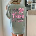 Hello Third Grade First Day Of School Coquette Teacher Girl Women's Comfort Colors T-Shirt Back Print Bay