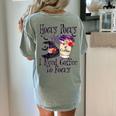 Hocus Pocus I Need Coffee To Focus Halloween Teacher Women's Comfort Colors T-Shirt Back Print Bay