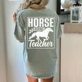 Horse Riding Teacher Rider Lover Equestrian Men Women Kids Women's Comfort Colors T-Shirt Back Print Bay
