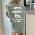 I'Ll Even Do That's Where I Draw The Line Math Teacher Joke Women's Comfort Colors T-Shirt Back Print Bay