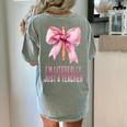 I'm Literally Just a Teacher Pencil Coquette Bow School Women's Comfort Colors T-Shirt Back Print Bay I'm Literally Just a Teacher Pencil Coquette Bow School Women's Comfort Colors T-Shirt Back Print Bay