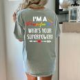 I'm A Paraprofessional What's Your Superpower Para Teacher Women's Comfort Colors T-Shirt Back Print Bay