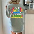 I'm A Teacher What's Your Superpower Back To School Women's Comfort Colors T-Shirt Back Print Bay I'm A Teacher What's Your Superpower Back To School Women's Comfort Colors T-Shirt Back Print Bay