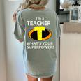 I'm a Teacher What's Your Superpower Teacher Women's Comfort Colors T-Shirt Back Print Bay I'm a Teacher What's Your Superpower Teacher Women's Comfort Colors T-Shirt Back Print Bay