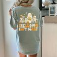 Inclusion Isn't Scary Mummy Boo Ghost Halloween SLP Teacher Women's Comfort Colors T-Shirt Back Print Bay Inclusion Isn't Scary Mummy Boo Ghost Halloween SLP Teacher Women's Comfort Colors T-Shirt Back Print Bay