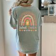Infant Teacher Leopard Boho Rainbow Appreciation Women's Comfort Colors T-Shirt Back Print Bay Infant Teacher Leopard Boho Rainbow Appreciation Women's Comfort Colors T-Shirt Back Print Bay