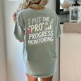 Intervention Teacher Progress Monitoring Intervention Women's Comfort Colors T-Shirt Back Print Bay