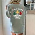 It's Never Too Early For Christmas Music Teacher Women's Comfort Colors T-Shirt Back Print Bay