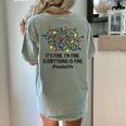 It's Fine I'm Fine Christmas Lights Teacher Xmas Women's Comfort Colors T-Shirt Back Print Bay It's Fine I'm Fine Christmas Lights Teacher Xmas Women's Comfort Colors T-Shirt Back Print Bay