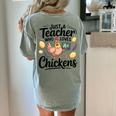 Just a Teacher Who Loves Chickens Chicken Farm Animal Lover Women's Comfort Colors T-Shirt Back Print Bay Just a Teacher Who Loves Chickens Chicken Farm Animal Lover Women's Comfort Colors T-Shirt Back Print Bay