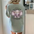 Just a Teacher Who Loves Elephants Elephant Lover Educator Women's Comfort Colors T-Shirt Back Print Bay