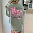K Is For Kindergarten Teacher Coquette Bow Back To School Women's Comfort Colors T-Shirt Back Print Bay K Is For Kindergarten Teacher Coquette Bow Back To School Women's Comfort Colors T-Shirt Back Print Bay
