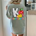 K Is For Kindergarten Teacher Pencil Apple Back To School Women's Comfort Colors T-Shirt Back Print Bay K Is For Kindergarten Teacher Pencil Apple Back To School Women's Comfort Colors T-Shirt Back Print Bay
